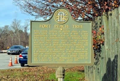 Fort Peach Tree Marker image. Click for full size.