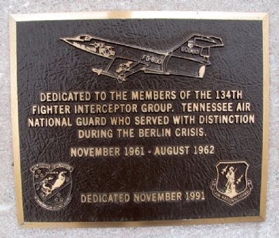 134th Fighter Interceptor Group Marker image. Click for full size.