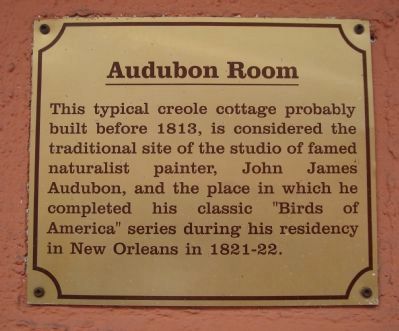 Audubon Room Marker. Click for full size. Audubon Room Marker image. Click for full size.