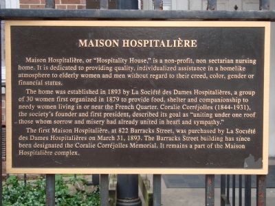 Maison Hospitalire Marker image. Click for full size.