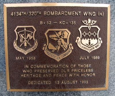 4134th / 320th Bombardment Wing (H) Marker. Click for full size. 4134th / 320th Bombardment Wing (H) Marker image. Click for full size.