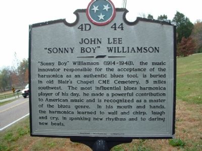 John Lee "Sonny Boy" Williamson Marker image. Click for full size.