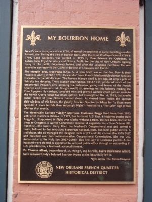 My Bourbon Home Marker image. Click for full size.
