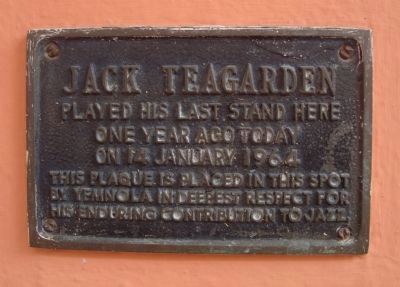 Jack Teagarden Marker image. Click for full size.