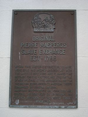 Original Pierre Maspero�s Slave Exchange Marker image. Click for full size.