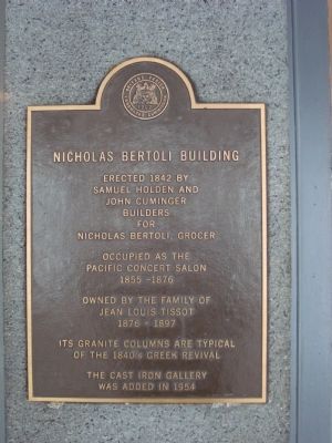 Nicholas Bertoli Building Marker image. Click for full size.