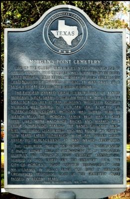 Morgan's Point Cemetery Marker image. Click for full size.