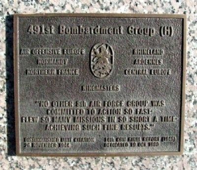 491st Bombardment Group (H) Marker image. Click for full size.