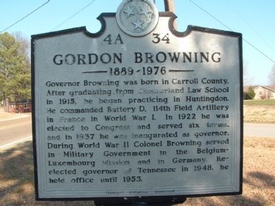 Gordon Browning Marker. Click for full size. Gordon Browning Marker image. Click for full size.