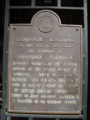 LaBranche Buildings Marker. Click for full size. LaBranche Buildings Marker image. Click for full size.