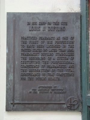 Louis J. Dufilho Marker. Click for full size. Louis J. Dufilho Marker image. Click for full size.