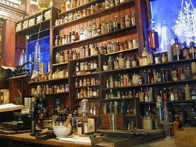 Interior of the Old Pharmacy Museum. Click for full size. Interior of the Old Pharmacy Museum image. Click for full size.
