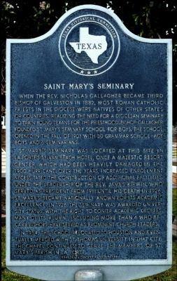 Saint Mary's Seminary Marker image. Click for full size.