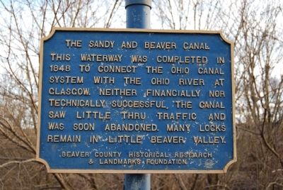 The Sandy and Beaver Canal Marker image. Click for full size.