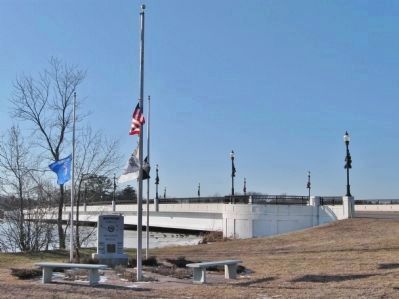 Airborne Forces Memorial Bridge and Marker image. Click for full size.