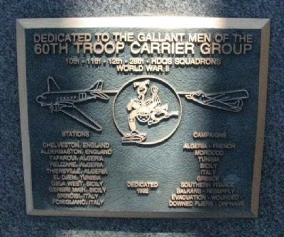 60th Troop Carrier Group Marker image. Click for full size.