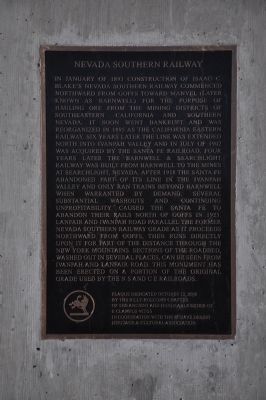 Nevada Southern Railway Marker image. Click for full size.