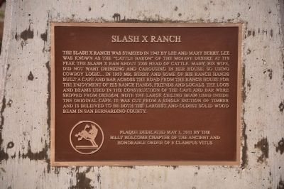 Slash X Ranch Marker image. Click for full size.