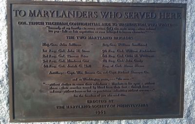 To Marylanders Who Served Here Marker image. Click for full size.