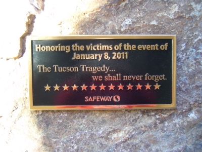 The Tucson Tragedy Marker image. Click for full size.