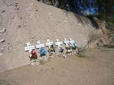 Roadside Shrine for those killed in The Tucson Tragedy. image. Click for full size.