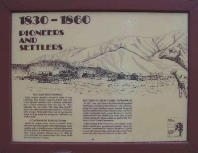 <i>Panel 2:</i> 1830 - 1860: Pioneers and Settlers image. Click for full size.