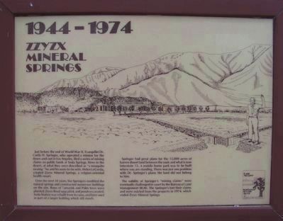 <i>Panel 7:</i> 1944 - 1974: Zzyzx Mineral Springs image. Click for full size.