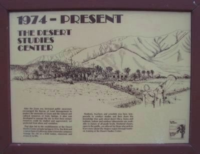 <i>Panel 8:</i> 1974 - Present: The Desert Studies Center image. Click for full size.