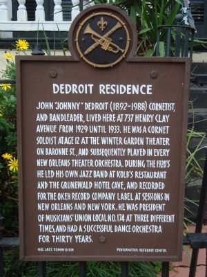 DeDroit Residence Marker image. Click for full size.