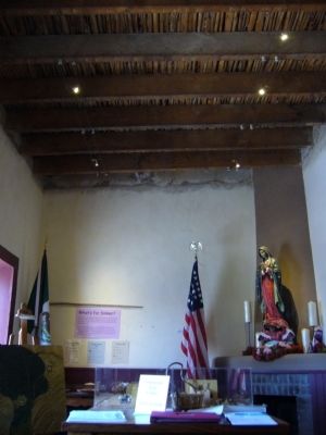 Flat saguaro rib ceiling in the Siqueiros-Jcome house. image. Click for full size.