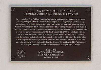 Fielding Home for Funerals Marker image. Click for full size.