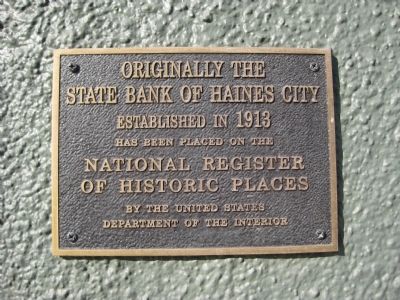 Originally the State Bank of Haines City Marker image. Click for full size.