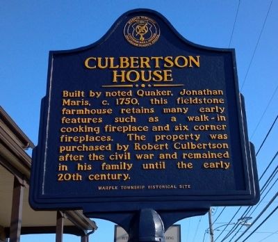 Culbertson House Marker image. Click for full size.