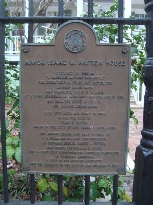 Mayor Isaac W. Patton House Marker. Click for full size. Mayor Isaac W. Patton House Marker image. Click for full size.