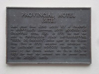 Provincial Motel (site) Marker image. Click for full size.