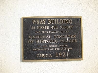 Wray Building Marker image. Click for full size.