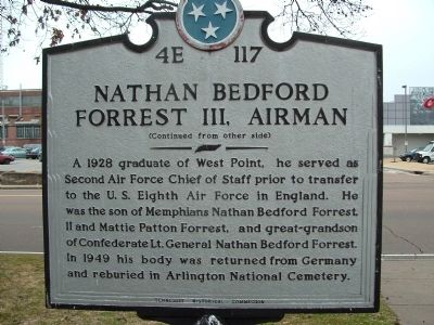 Nathan Bedford Forrest III, Airman Marker reverse image. Click for full size.