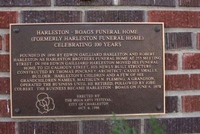 Harleston Boags Funeral Home Marker image. Click for full size.