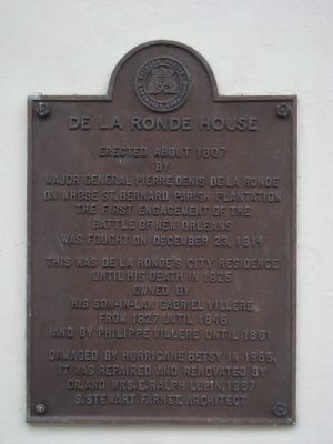 De La Ronde House Marker image. Click for full size.