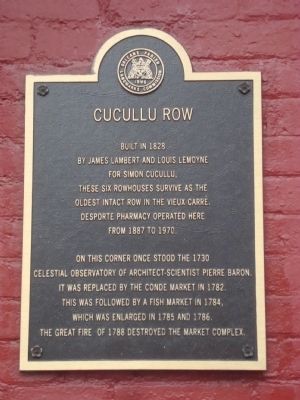 Cucullu Row Marker. Click for full size. Cucullu Row Marker image. Click for full size.