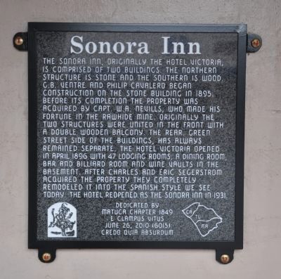Sonora Inn Marker image. Click for full size.
