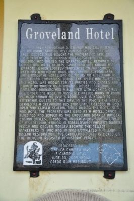Groveland Hotel Marker image. Click for full size.