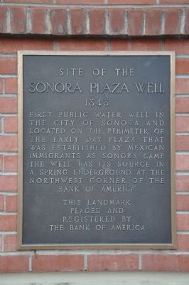 Site of the Sonora Plaza Well Marker image. Click for full size.