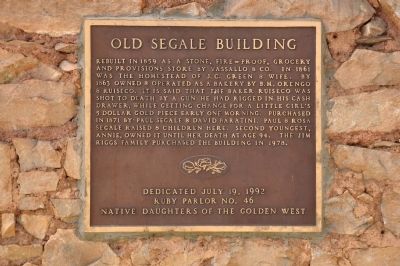 Old Segale Building Marker image. Click for full size.