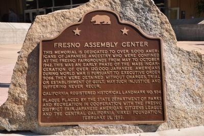 Fresno Assembly Center Marker image. Click for full size.
