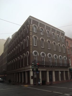 Bank of Louisiana in New Orleans Marker image. Click for full size.