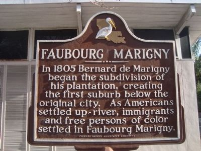 Fauboug Marigny Marker image. Click for full size.