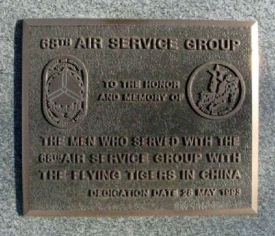 68th Air Service Group Marker. Click for full size. 68th Air Service Group Marker image. Click for full size.