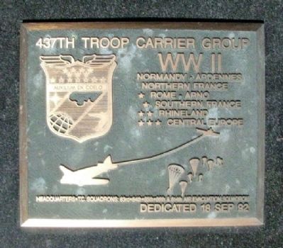 437th Troop Carrier Group Marker. Click for full size. 437th Troop Carrier Group Marker image. Click for full size.