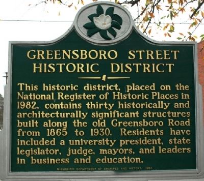 Greensboro Street Historic District Marker image. Click for full size.